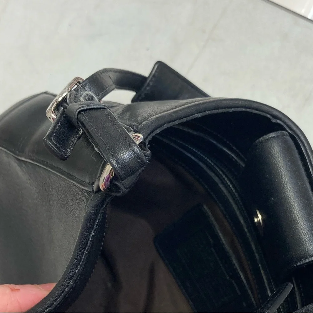 Coach 8913 vintage black leather ergo shoulder bag